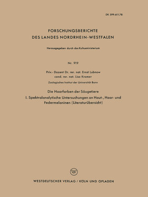 cover image of Die Haarfarben der Säugetiere